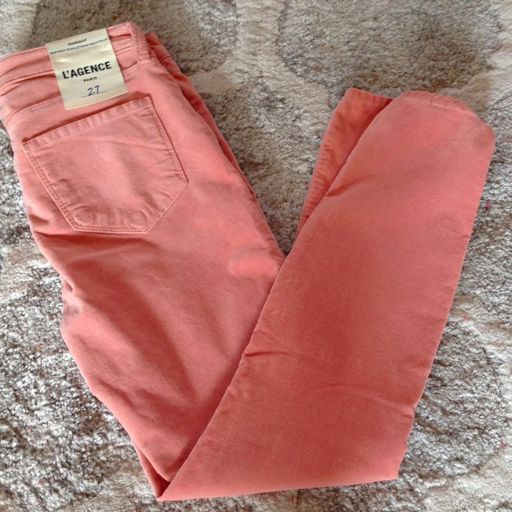 L'AGENCE Paris Margot Velvet High Rise Skinny
